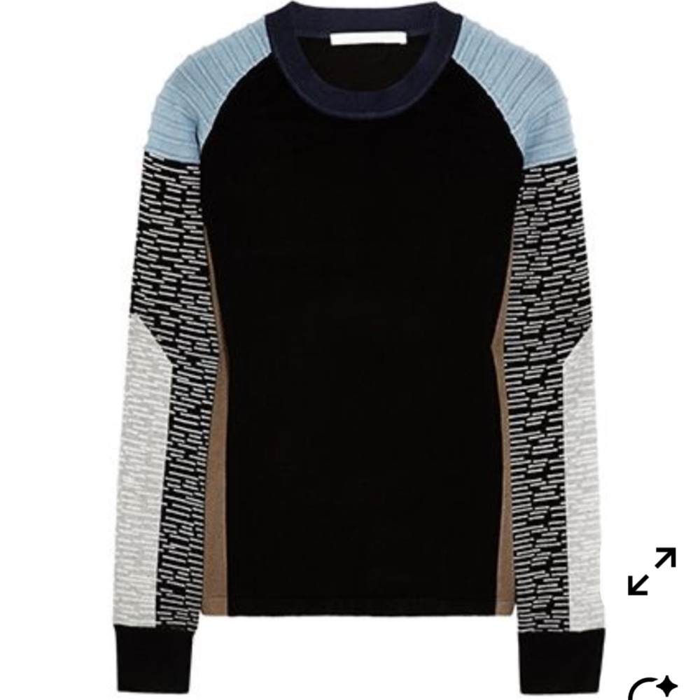 JONATHAN SIMKHAI Light and Dark Blue Apres-Ski Sweater - Size M - Picture 13 of 15